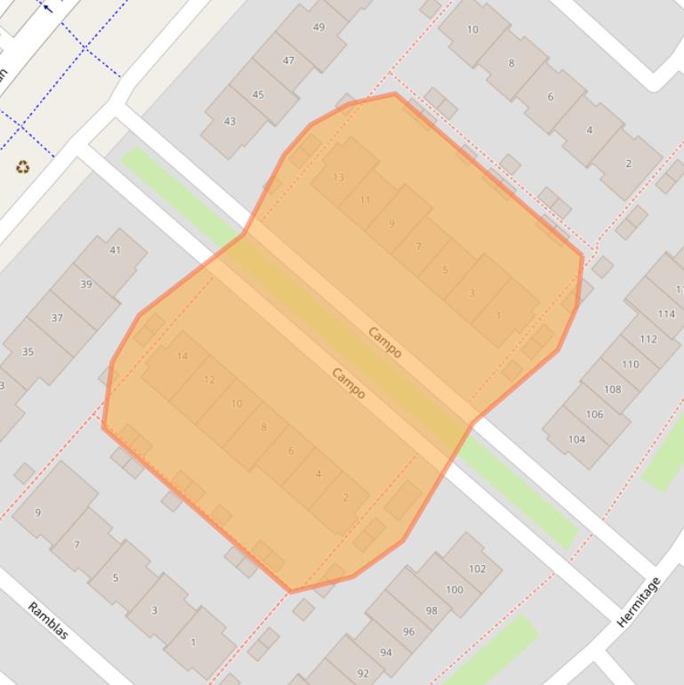 Kaart van postcodegebied 2134BJ.