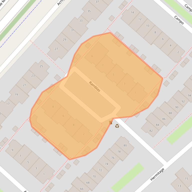 Kaart van postcodegebied 2134BK.