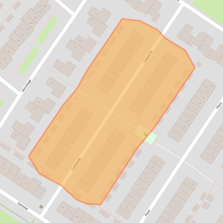 Kaart van postcodegebied 2134BL.