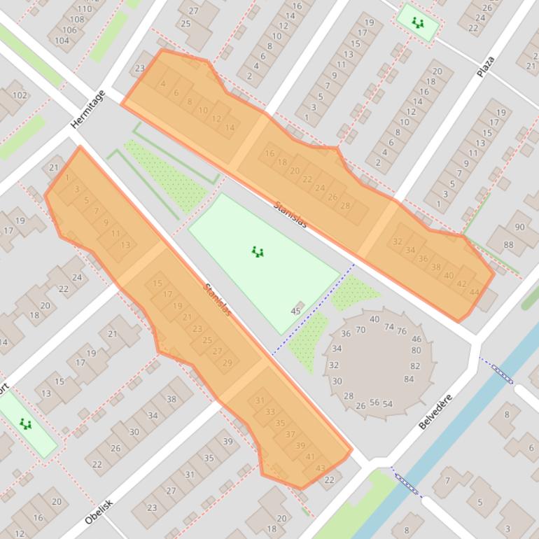 Kaart van postcodegebied 2134BN.