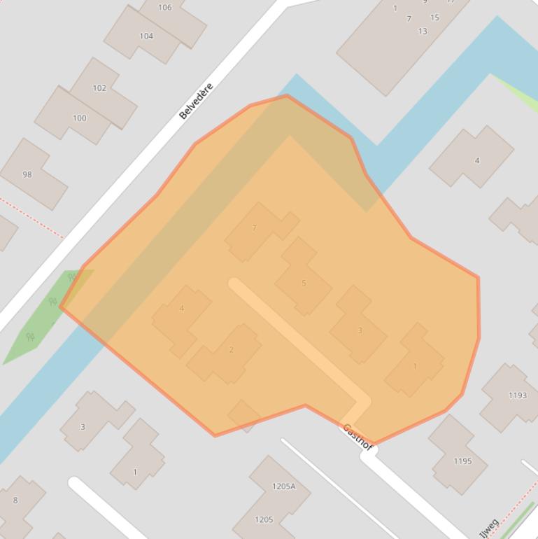 Kaart van postcodegebied 2134BX.