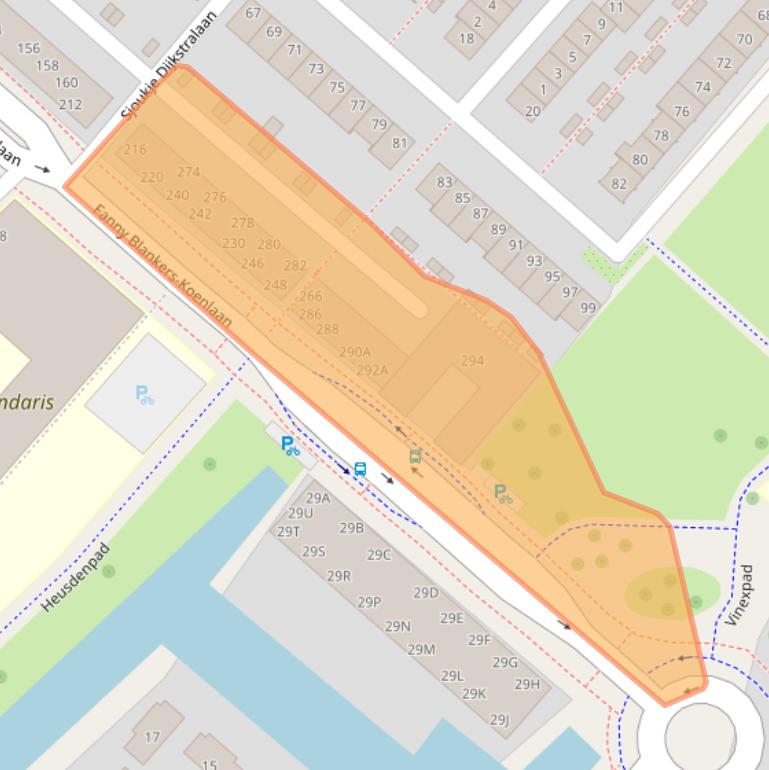 Kaart van postcodegebied 2134CS.