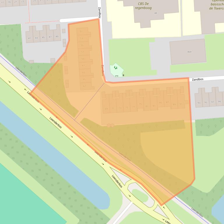 Kaart van postcodegebied 2134DB.