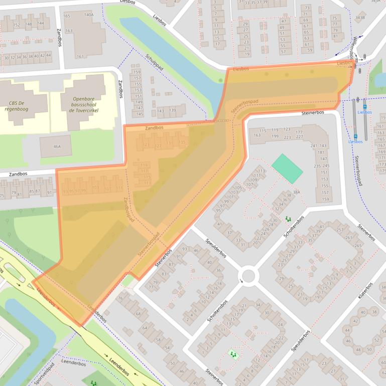 Kaart van postcodegebied 2134DC.