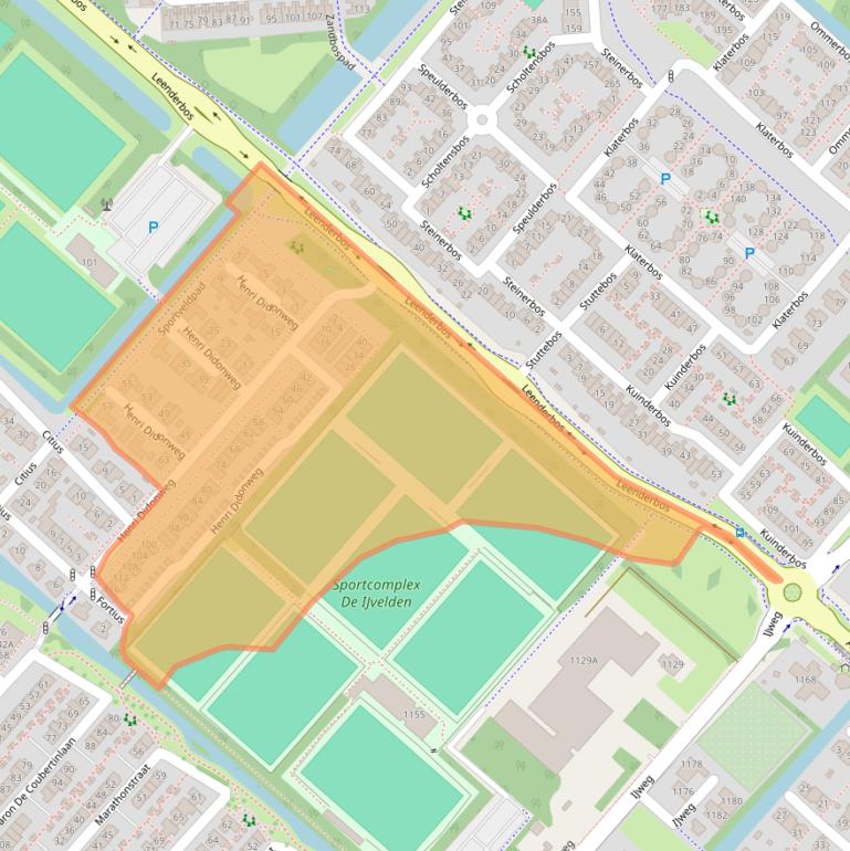 Kaart van postcodegebied 2134DG.