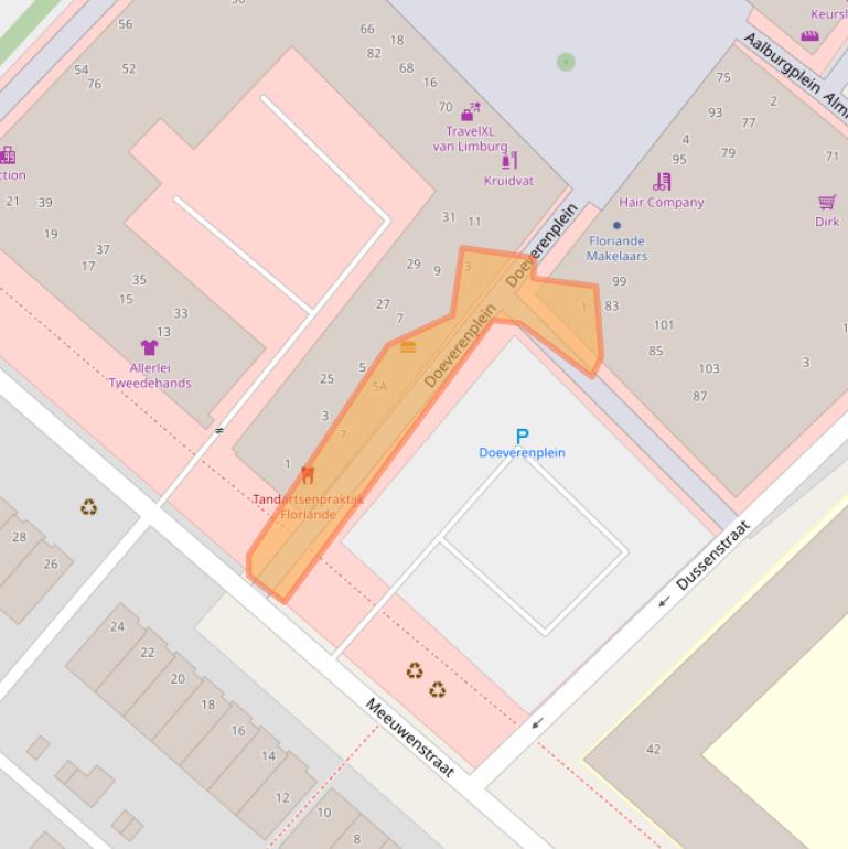 Kaart van postcodegebied 2134DN.