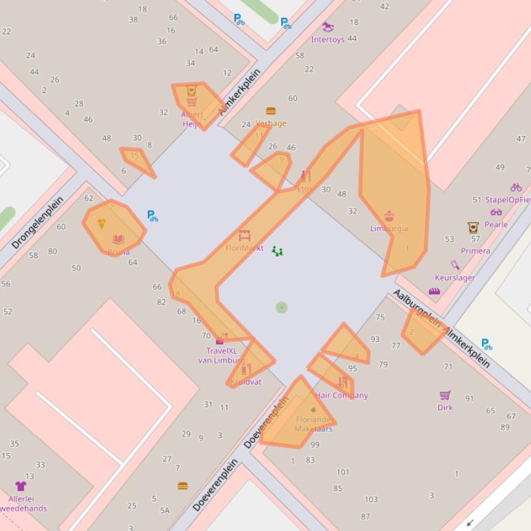 Kaart van postcodegebied 2134DP.