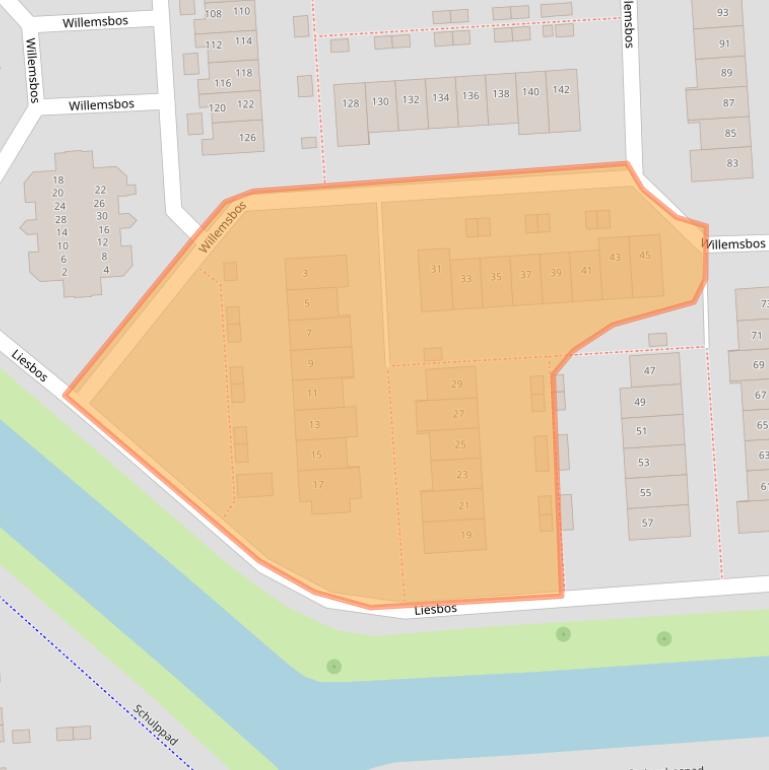 Kaart van postcodegebied 2134EA.