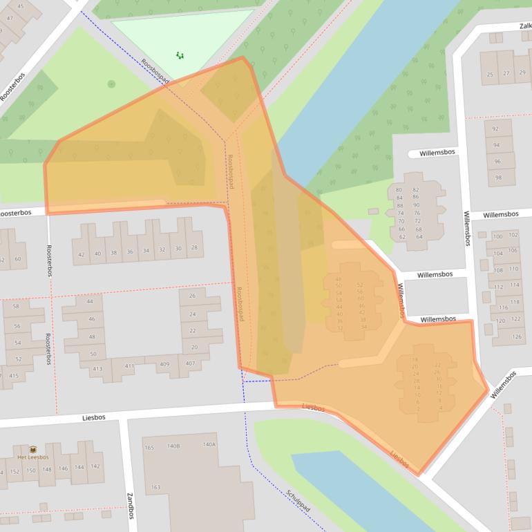 Kaart van postcodegebied 2134ED.