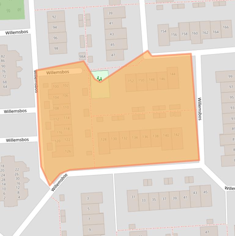 Kaart van postcodegebied 2134EG.