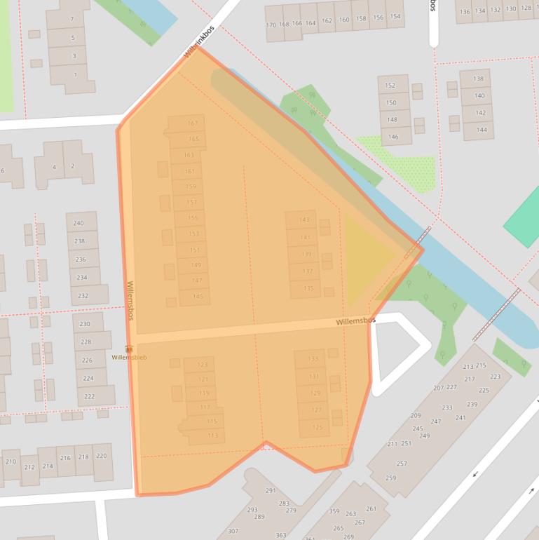 Kaart van postcodegebied 2134EK.