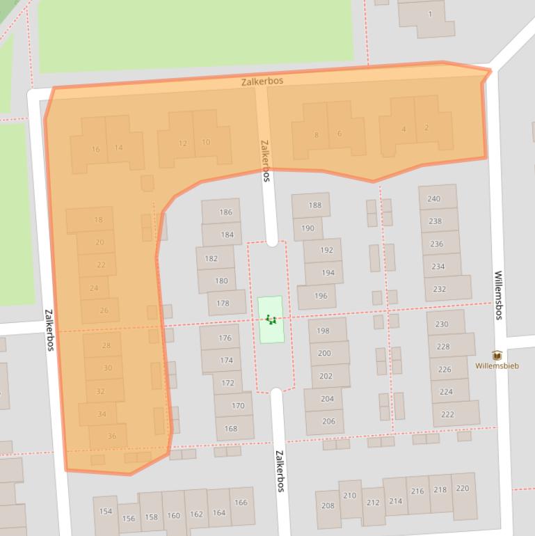 Kaart van postcodegebied 2134EM.