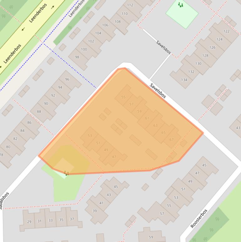 Kaart van postcodegebied 2134EP.