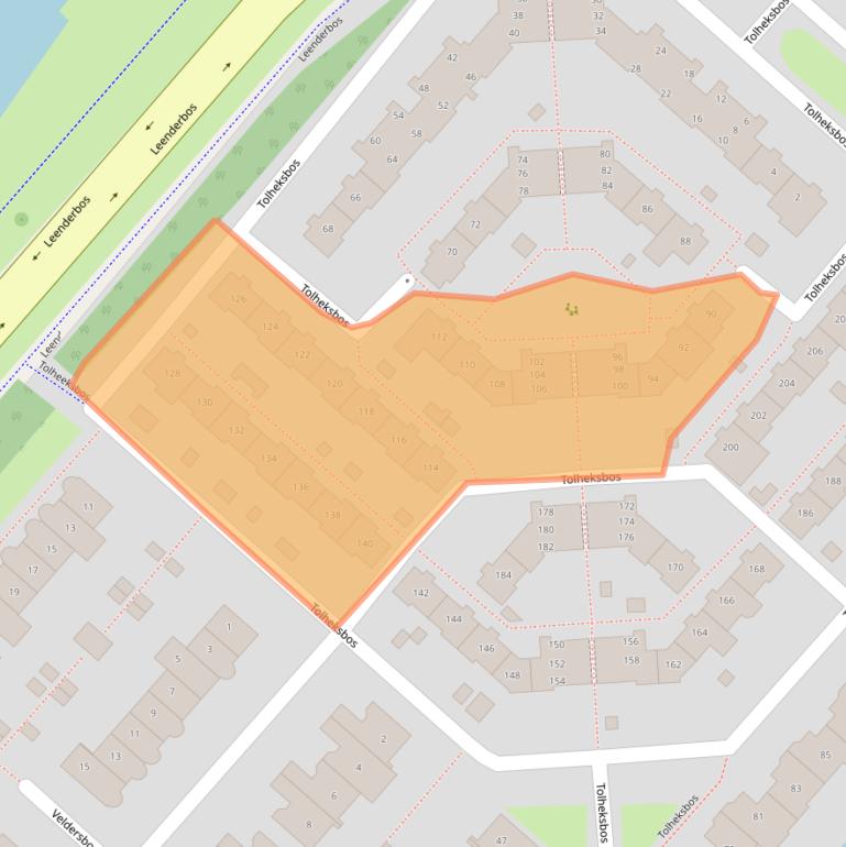 Kaart van postcodegebied 2134GC.