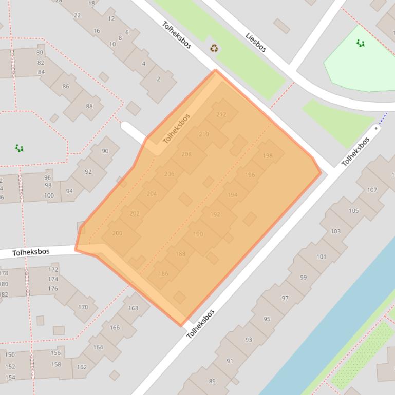 Kaart van postcodegebied 2134GE.