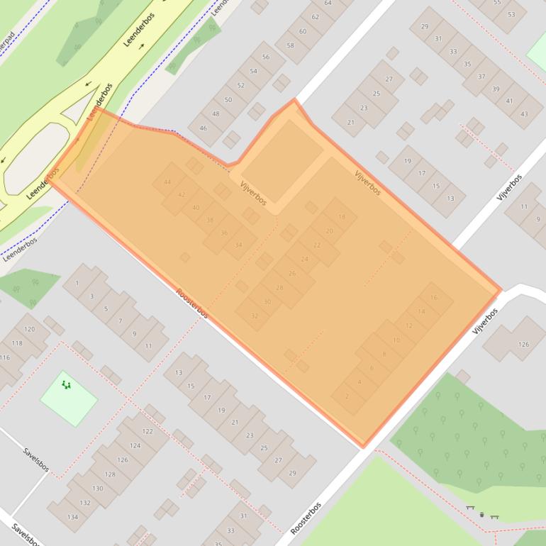 Kaart van postcodegebied 2134GS.