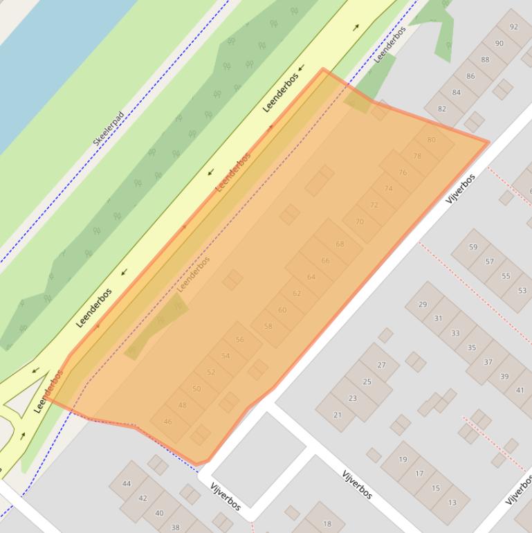 Kaart van postcodegebied 2134GT.