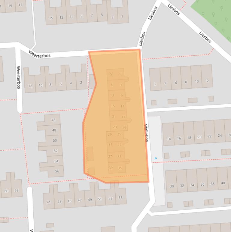 Kaart van postcodegebied 2134HA.