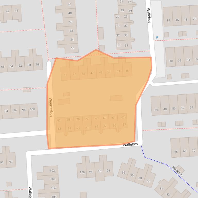 Kaart van postcodegebied 2134HB.