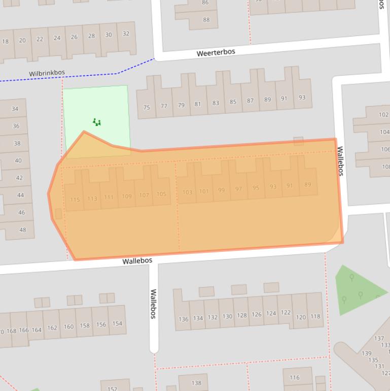 Kaart van postcodegebied 2134HC.