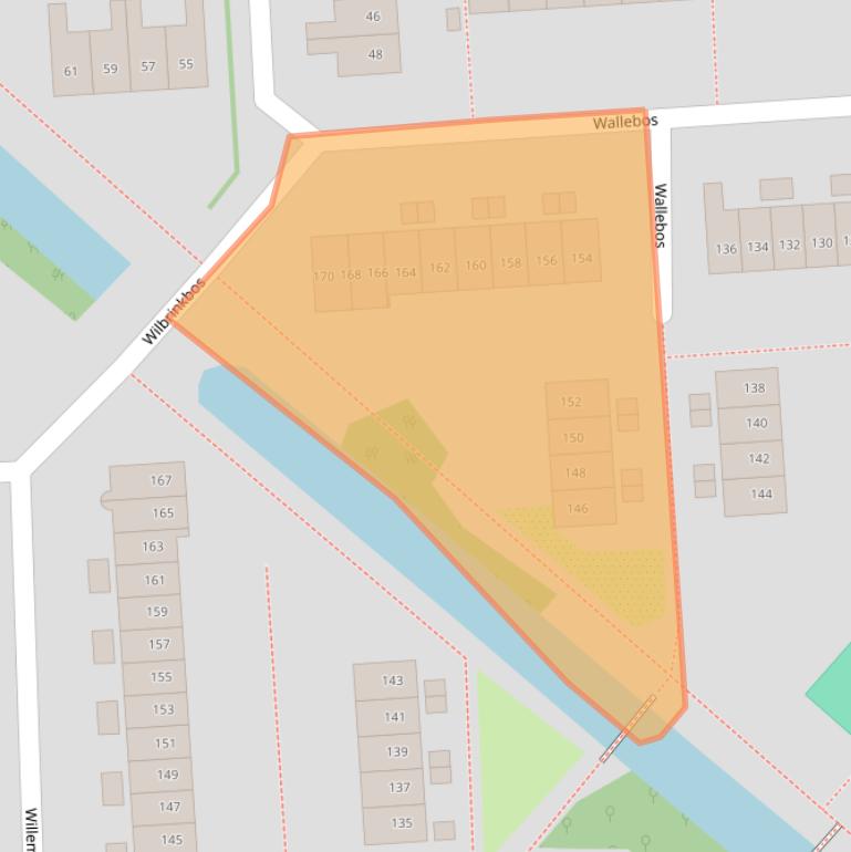 Kaart van postcodegebied 2134HZ.