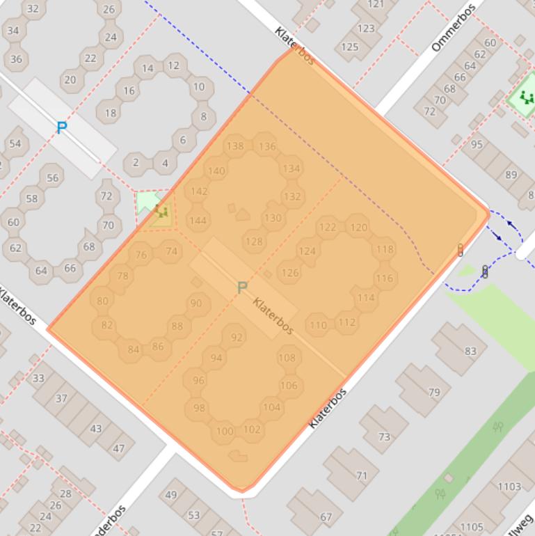 Kaart van postcodegebied 2134JG.