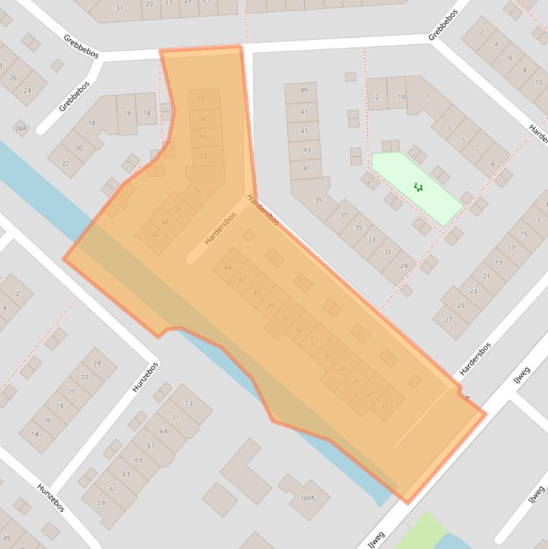 Kaart van postcodegebied 2134KZ.