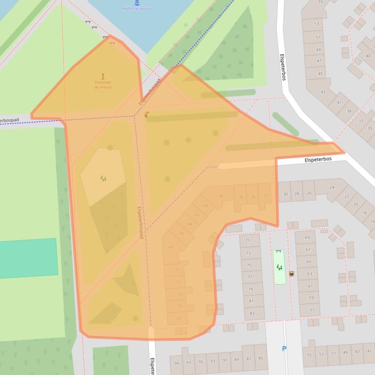 Kaart van postcodegebied 2134LD.
