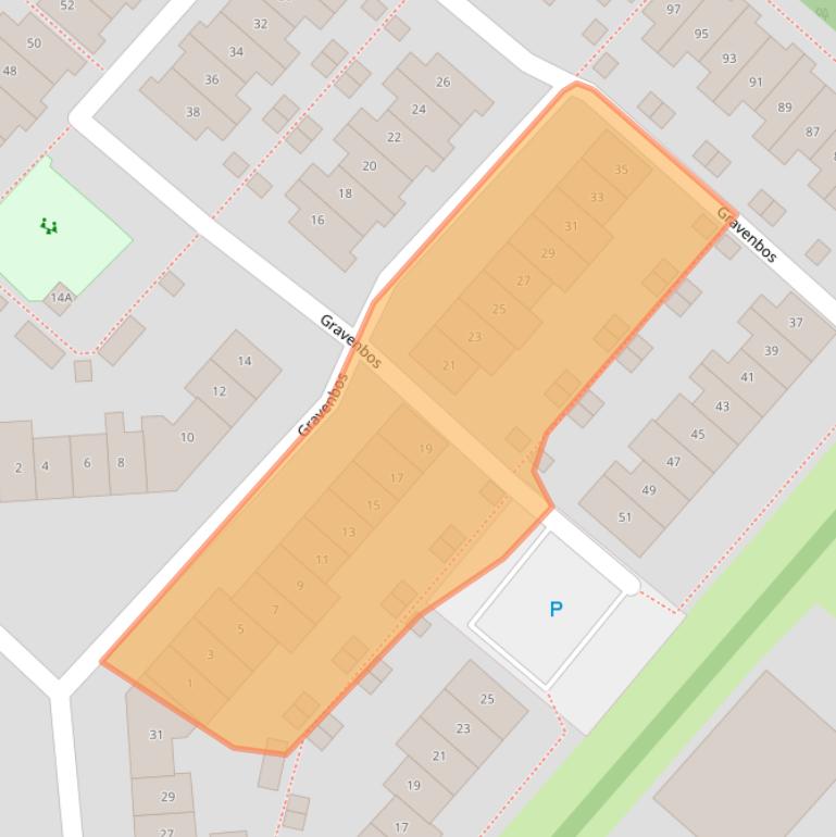 Kaart van postcodegebied 2134LE.