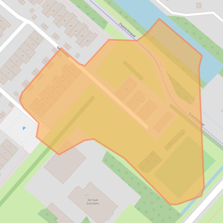 Kaart van postcodegebied 2134LG.