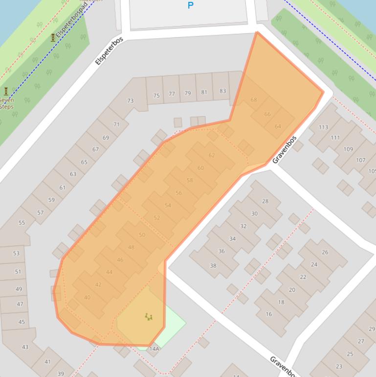 Kaart van postcodegebied 2134LK.