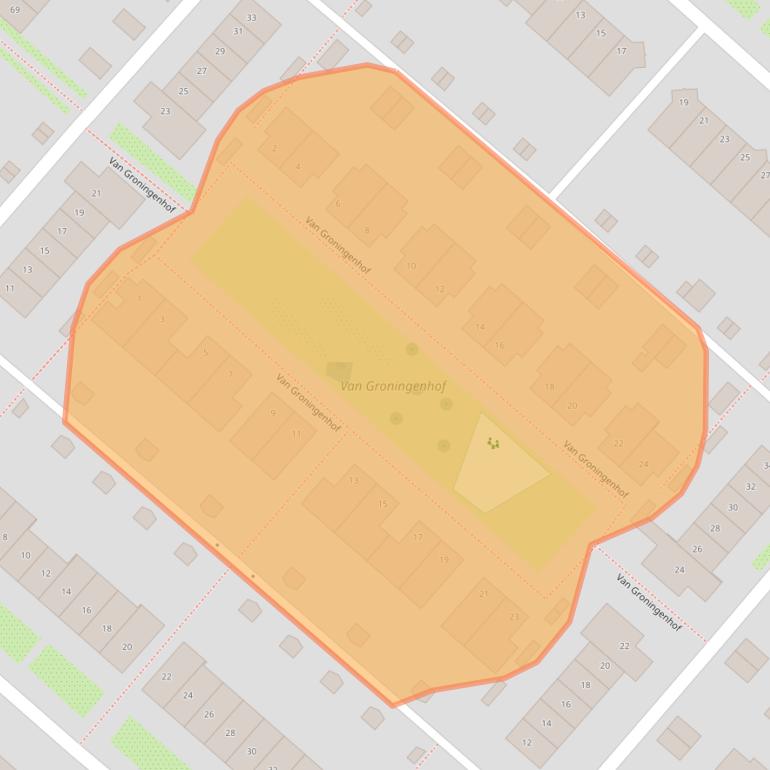 Kaart van postcodegebied 2134LS.