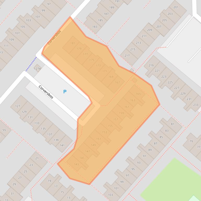 Kaart van postcodegebied 2134MD.