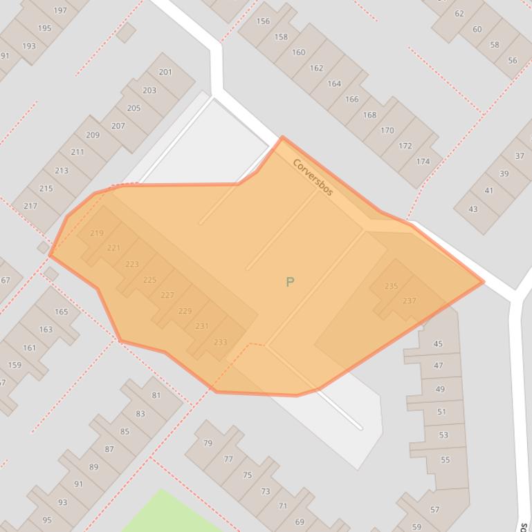 Kaart van postcodegebied 2134MG.