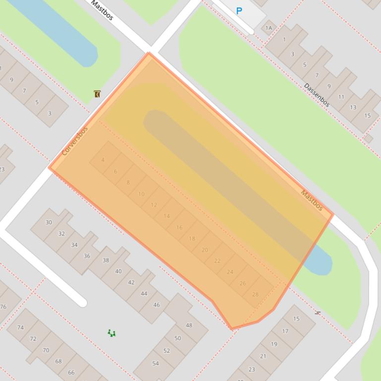 Kaart van postcodegebied 2134MH.