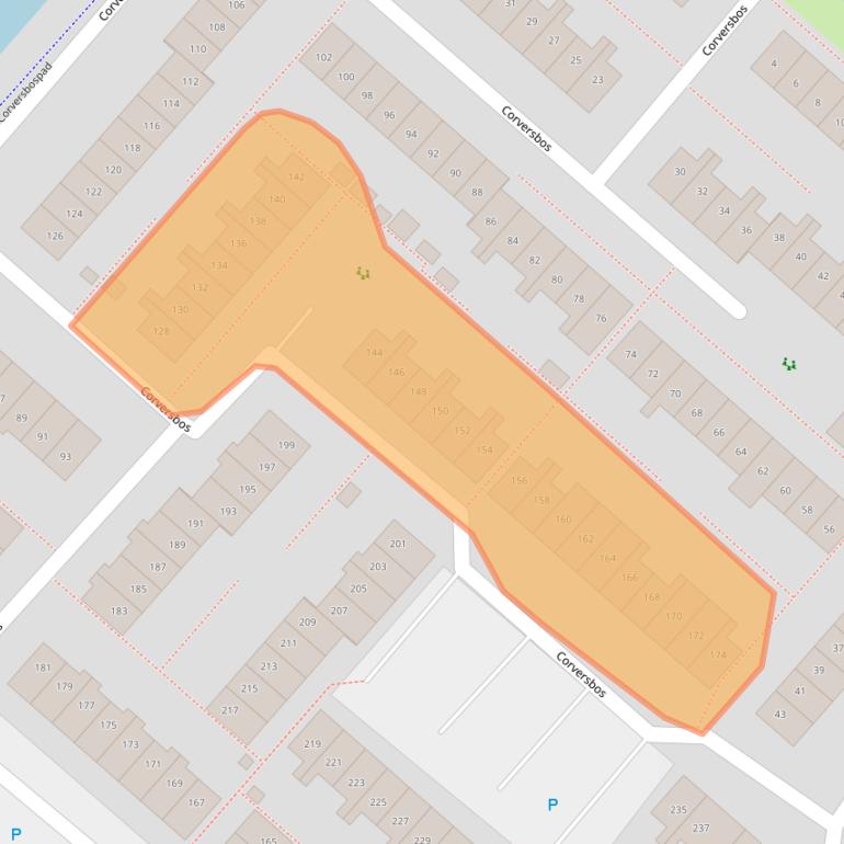 Kaart van postcodegebied 2134ML.
