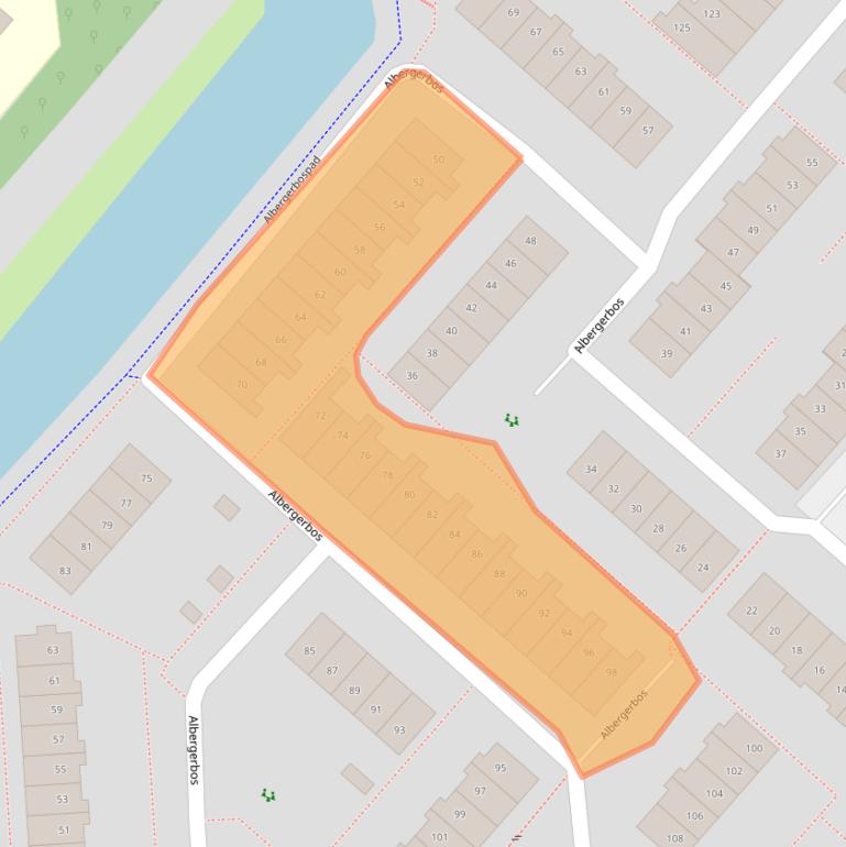 Kaart van postcodegebied 2134MT.