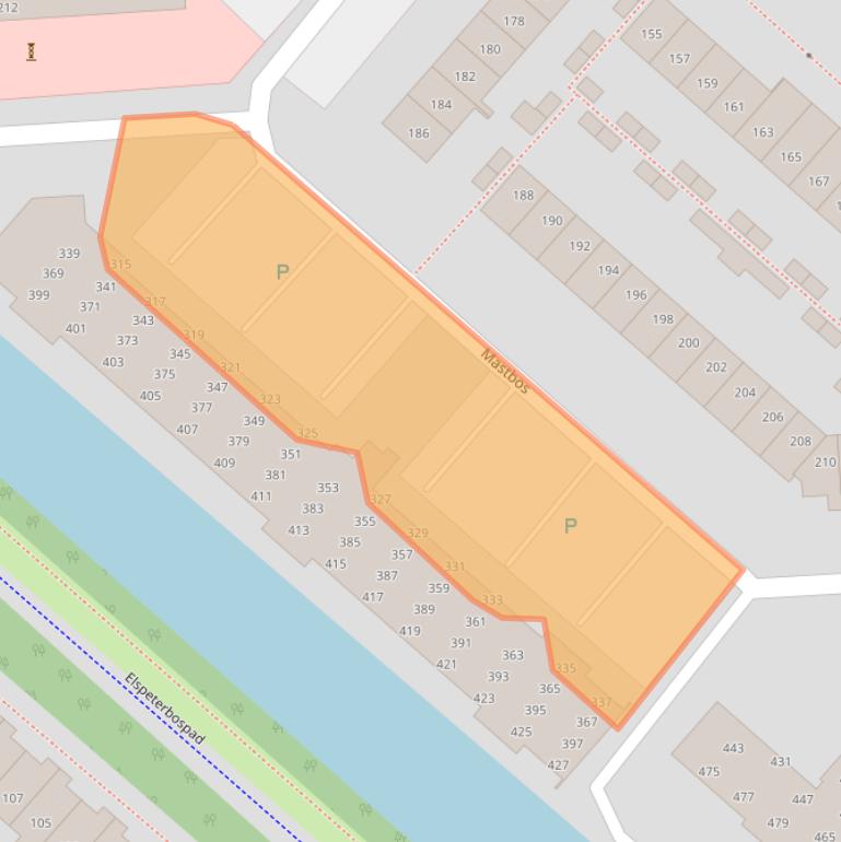 Kaart van postcodegebied 2134NH.