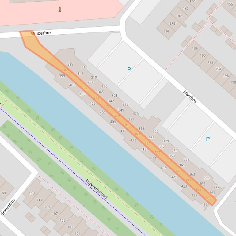 Kaart van postcodegebied 2134NK.