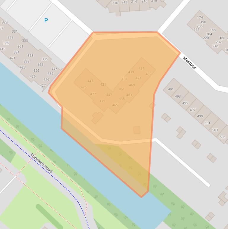 Kaart van postcodegebied 2134NM.