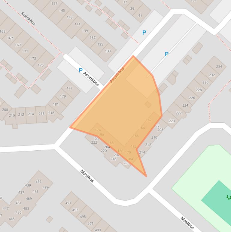 Kaart van postcodegebied 2134PD.