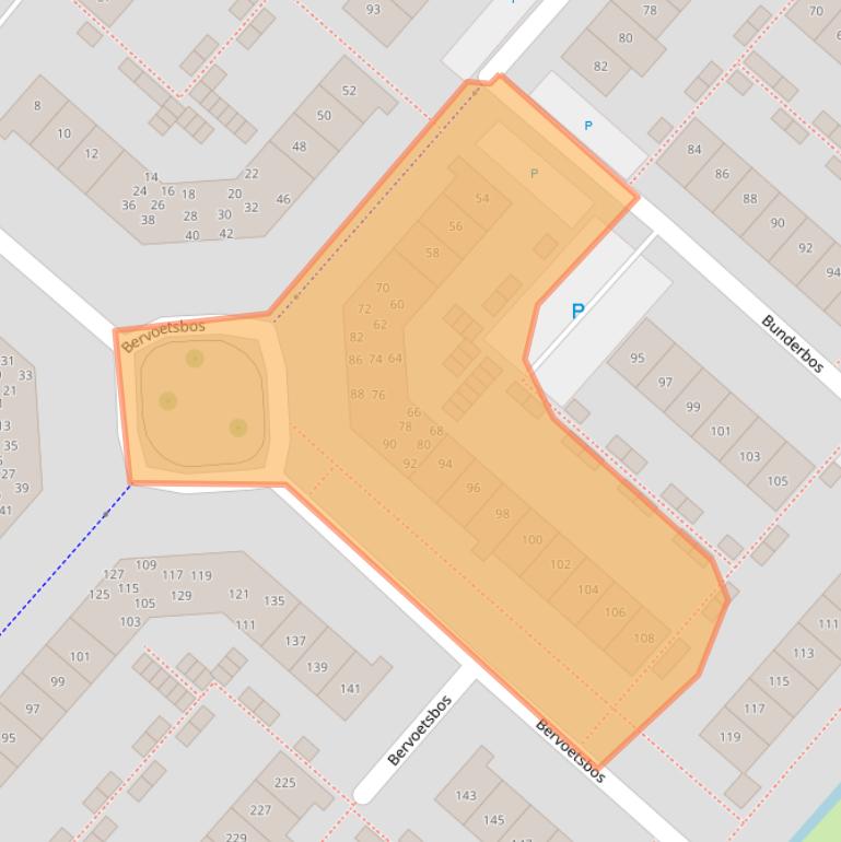 Kaart van postcodegebied 2134PT.