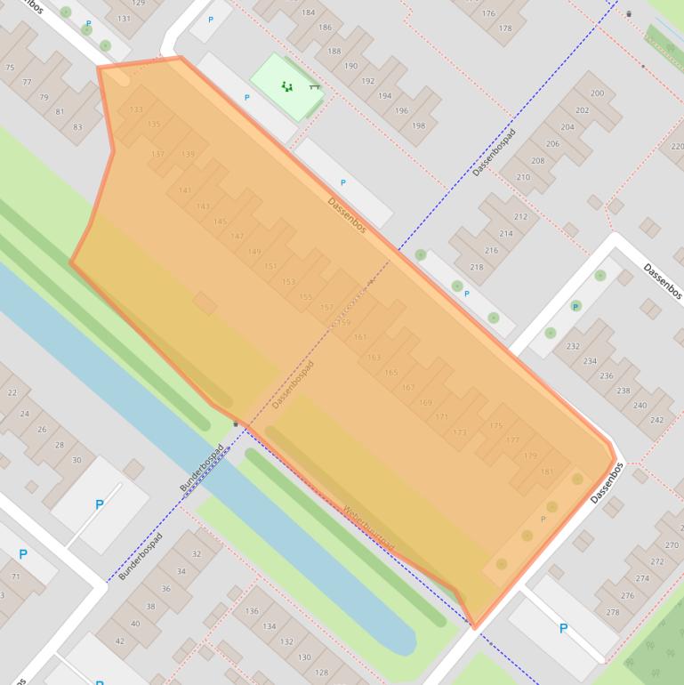 Kaart van postcodegebied 2134RD.