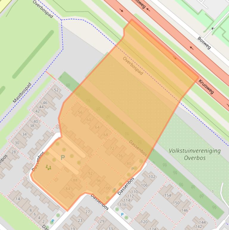 Kaart van postcodegebied 2134RG.