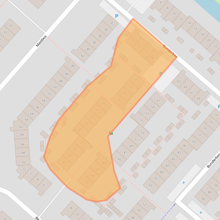 Kaart van postcodegebied 2134RM.