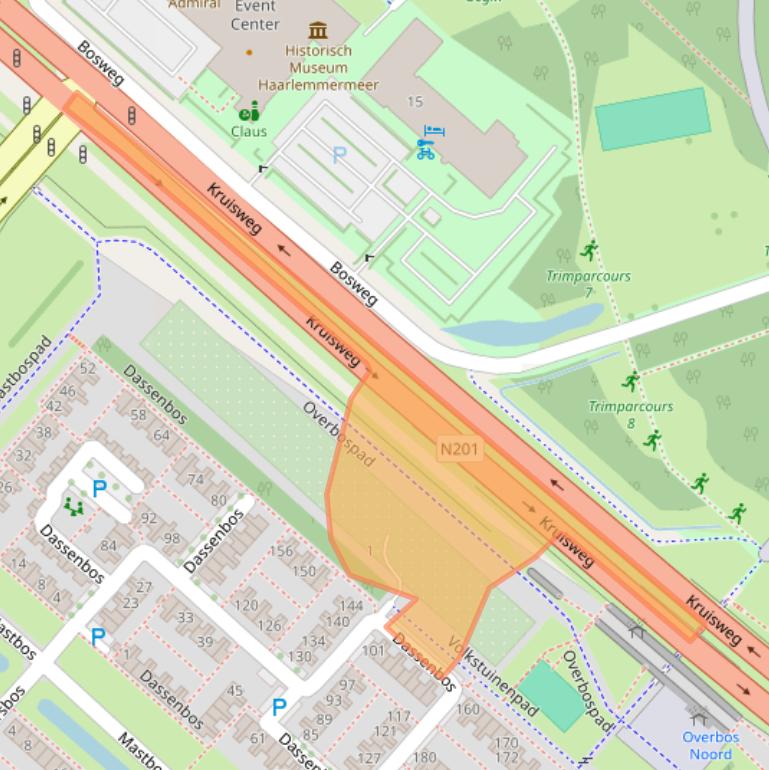 Kaart van postcodegebied 2134RR.