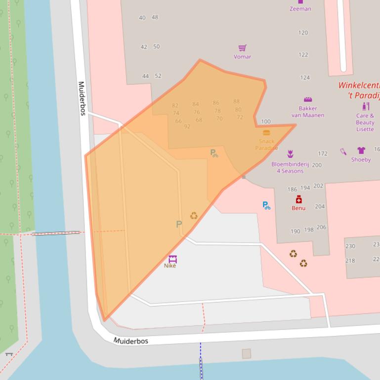 Kaart van postcodegebied 2134ST.