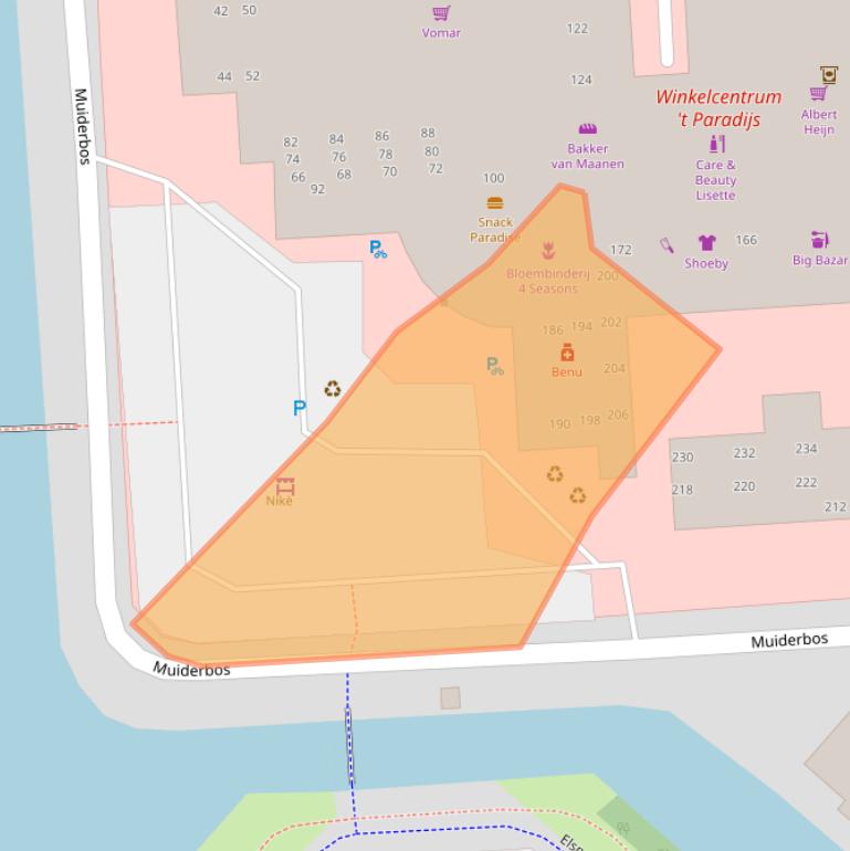 Kaart van postcodegebied 2134SX.