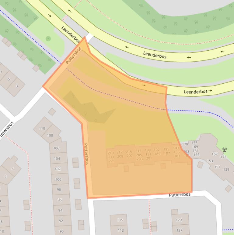 Kaart van postcodegebied 2134TH.