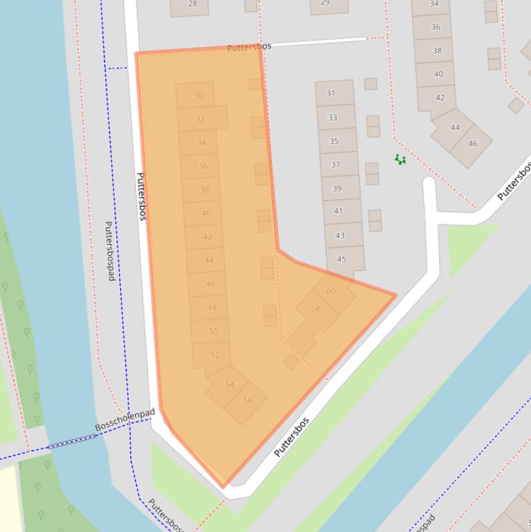 Kaart van postcodegebied 2134TK.